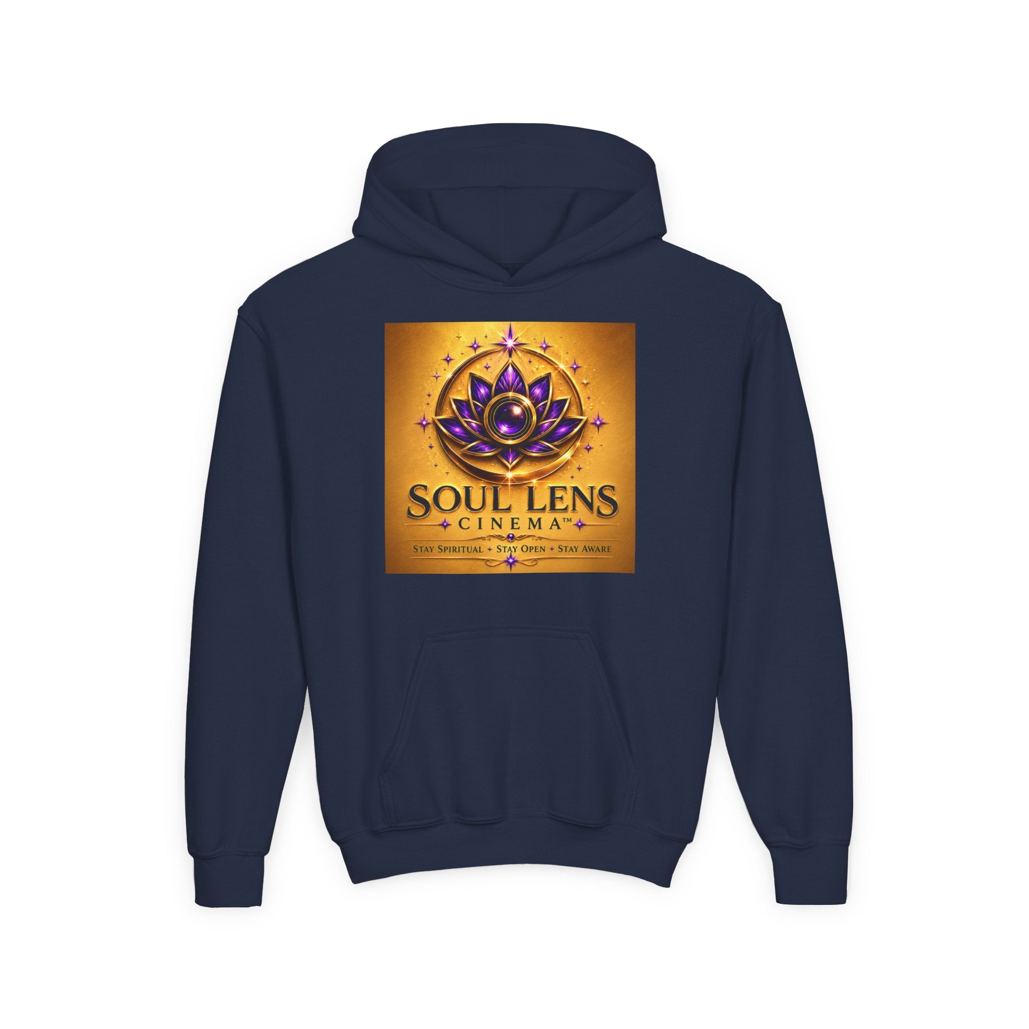 Soul Lens Cinema Youth Hoodie - Spiritual Lotus Logo Pullover