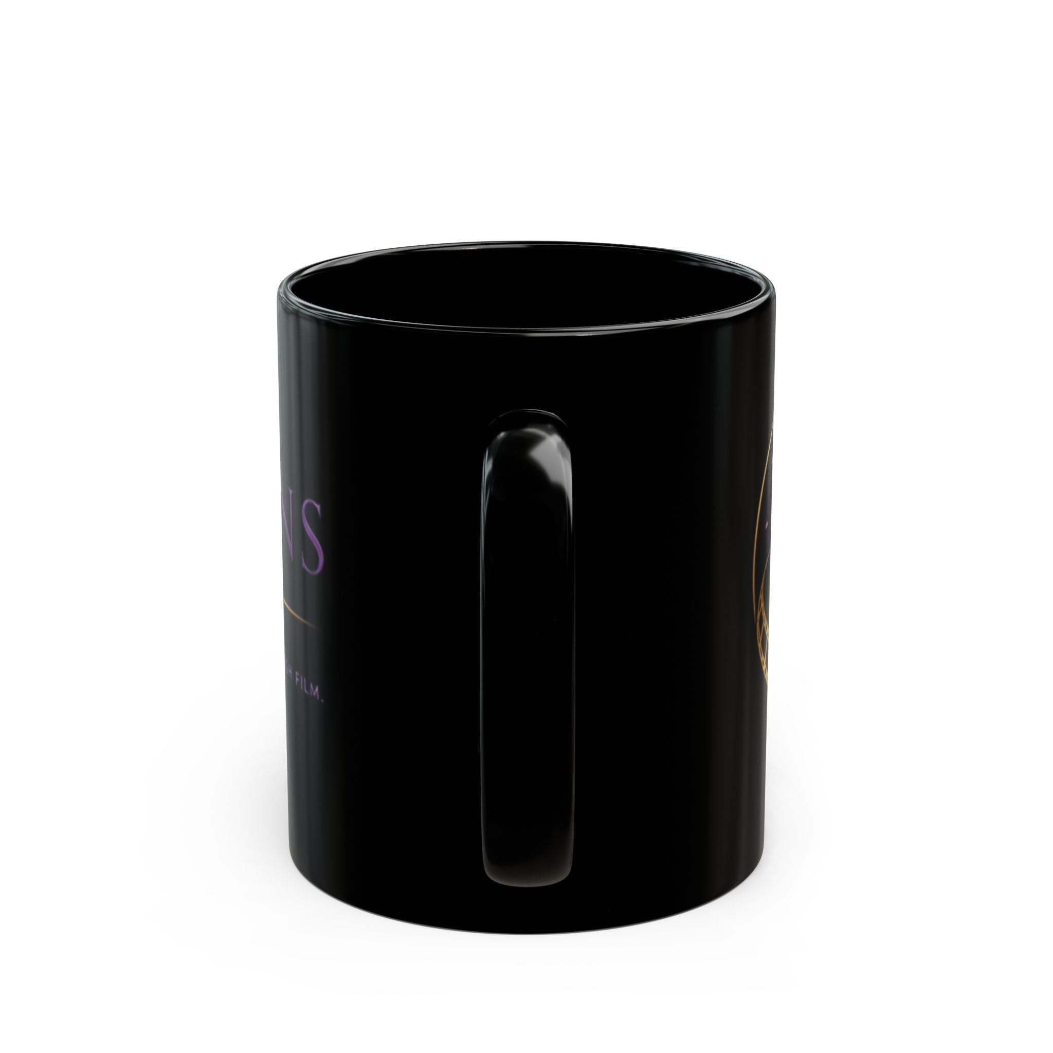 SoulLens Cinema Black Mug — "See Beyond, Feel Deeper" 11/15oz