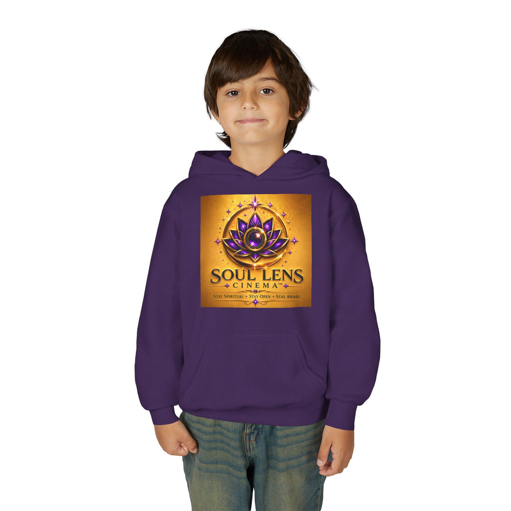 Soul Lens Cinema Youth Hoodie - Spiritual Lotus Logo Pullover