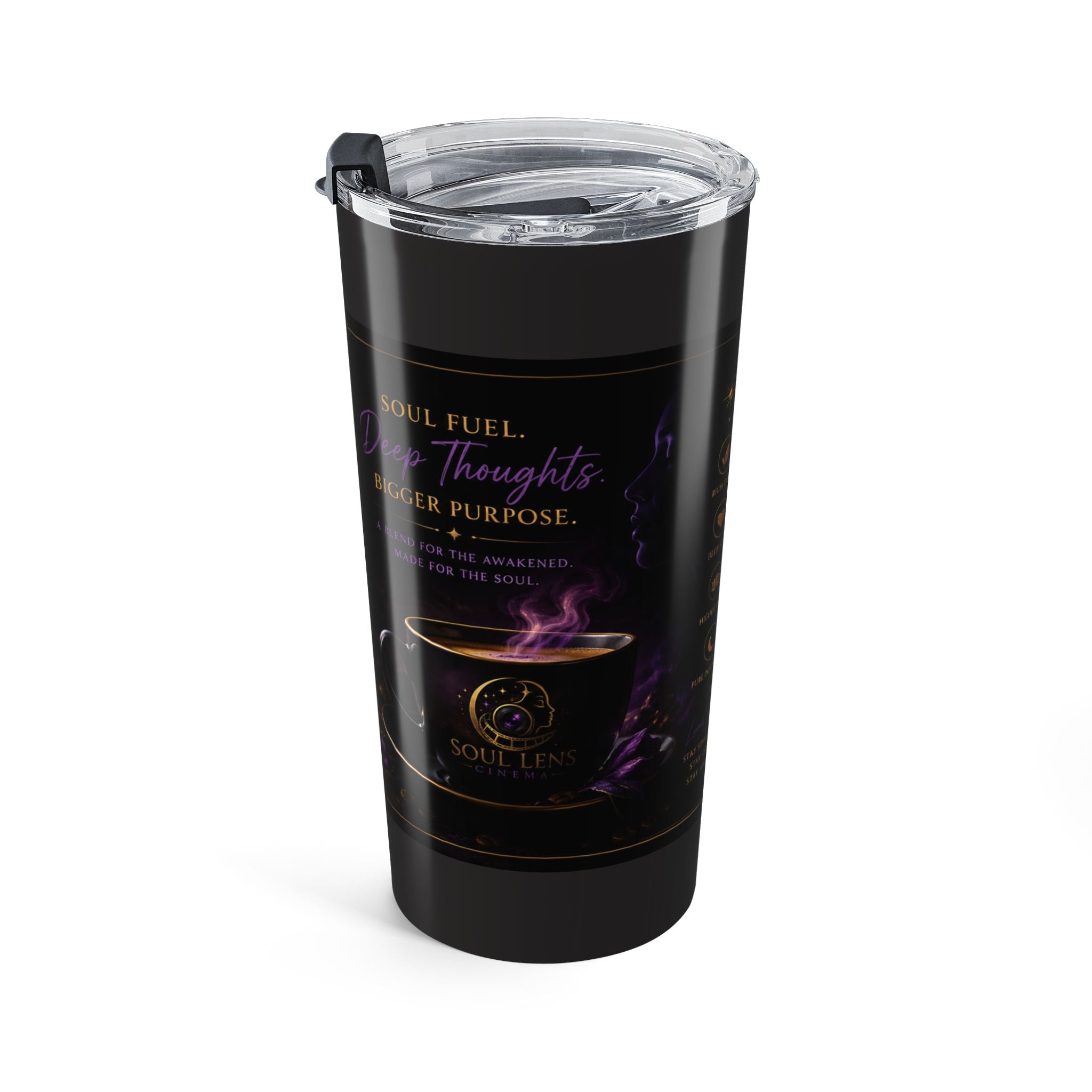 Soul Lens Cinema 20oz Tumbler — Celestial Zodiac Design