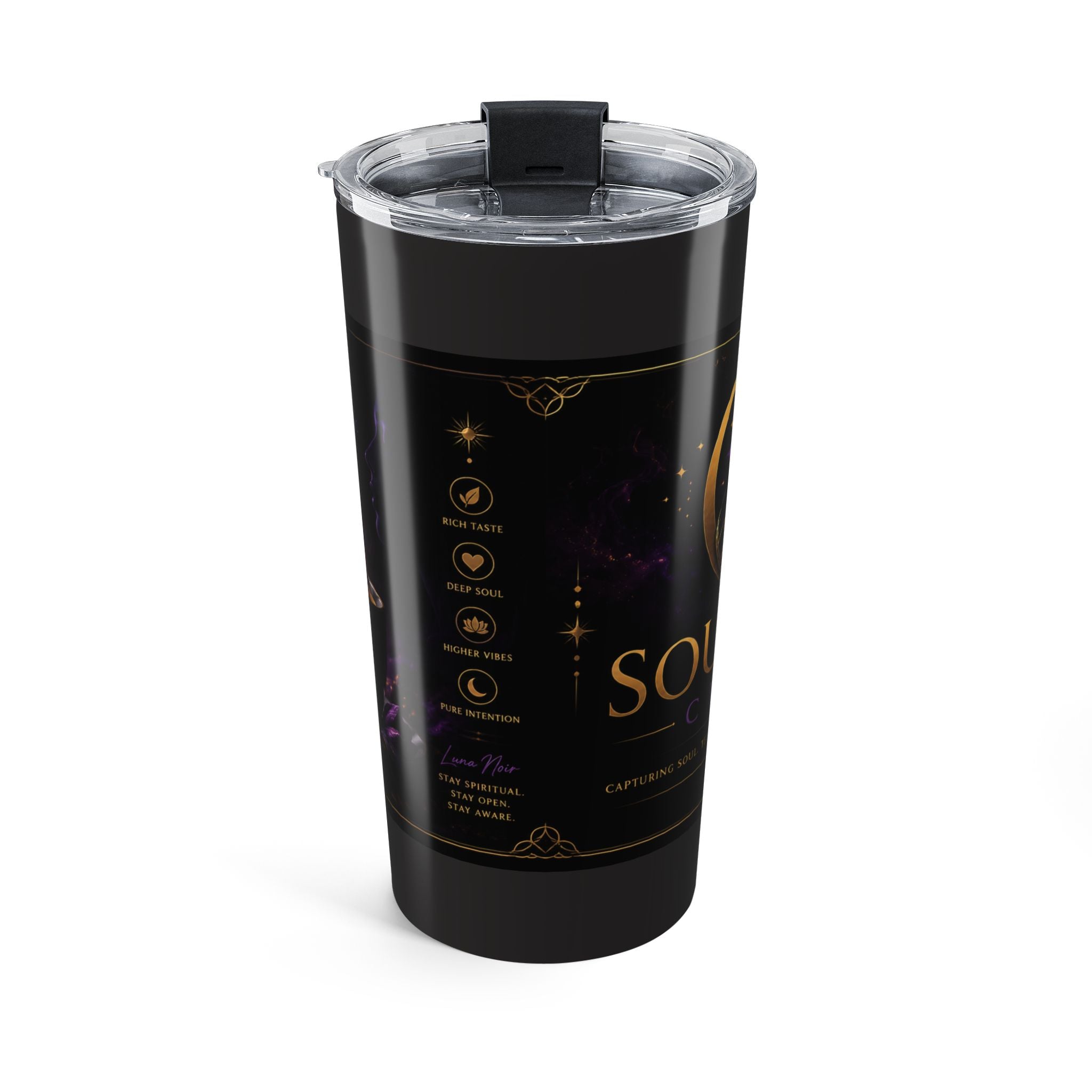Soul Lens Cinema 20oz Tumbler — Celestial Zodiac Design