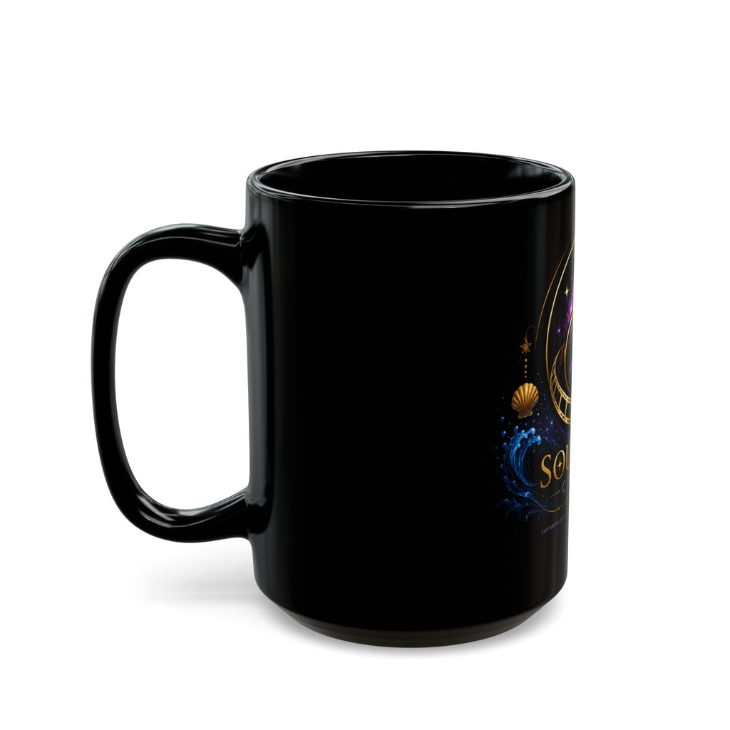 Soul Lens Cinema Black Mug – 'Soul Lens' Cosmic Camera Design (11oz & 15oz)