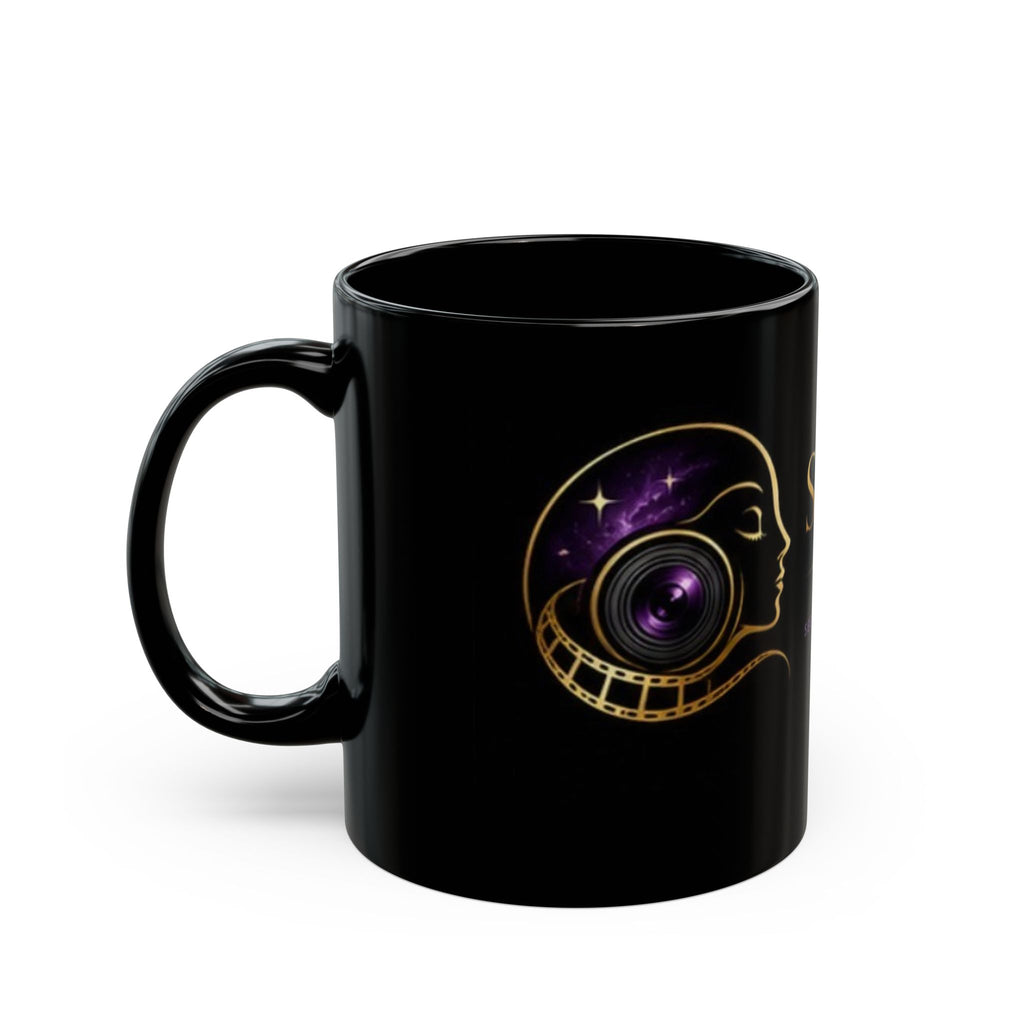 SoulLens Cinema Black Ceramic Mug — Hold the Ritual
