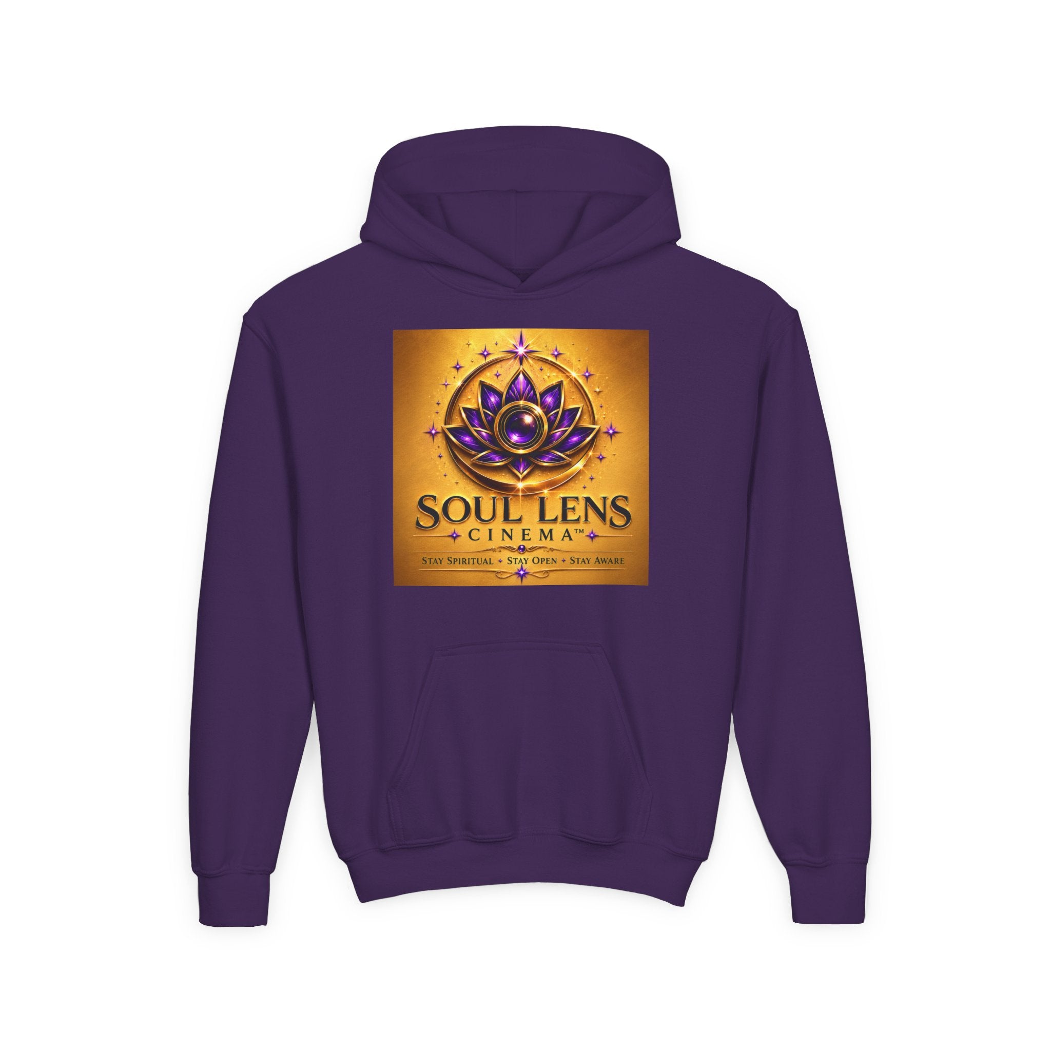 Soul Lens Cinema Youth Hoodie - Spiritual Lotus Logo Pullover