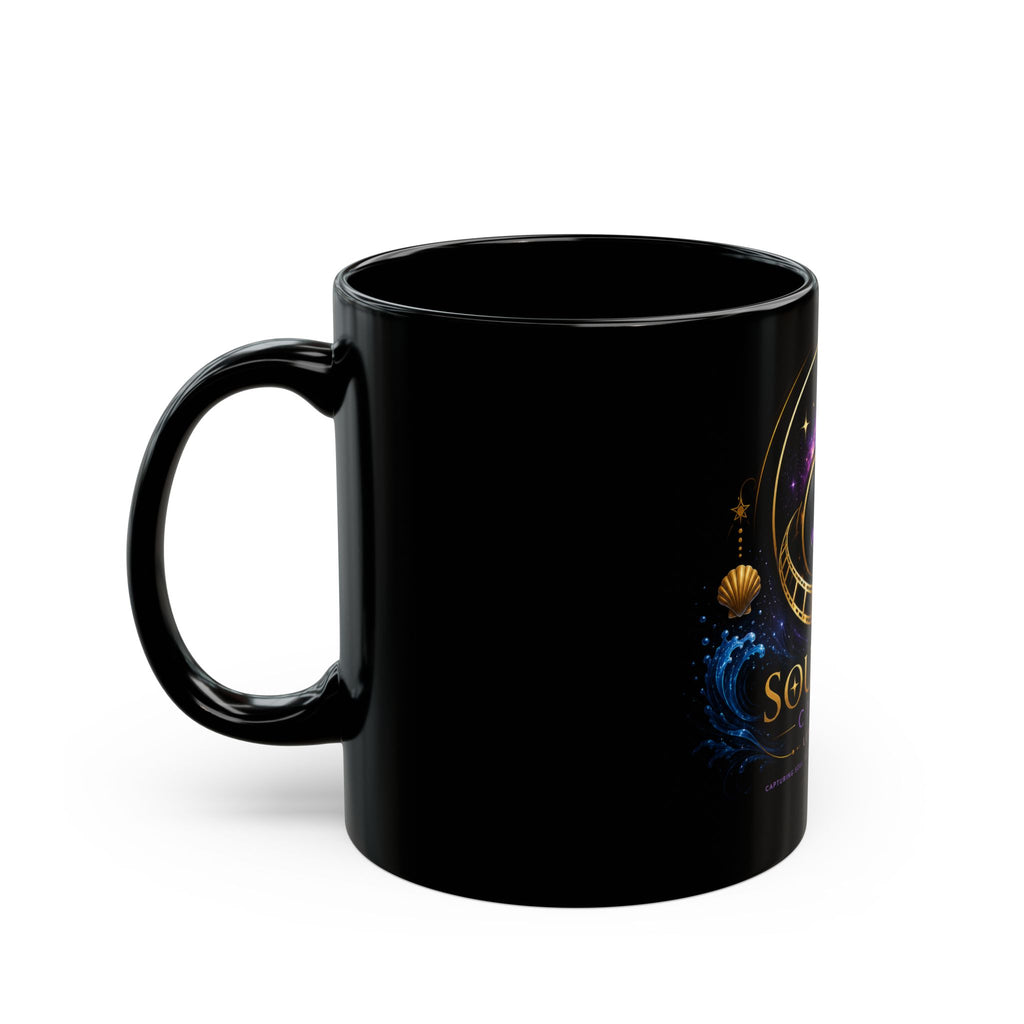 Soul Lens Cinema Black Mug – 'Soul Lens' Cosmic Camera Design (11oz & 15oz)