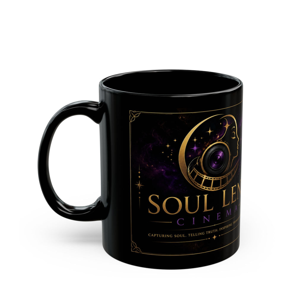 Inspirational Soulful Coffee Mug — 'Soul Full, Deep Thoughts' Black Ceramic Mug (11oz/15oz)