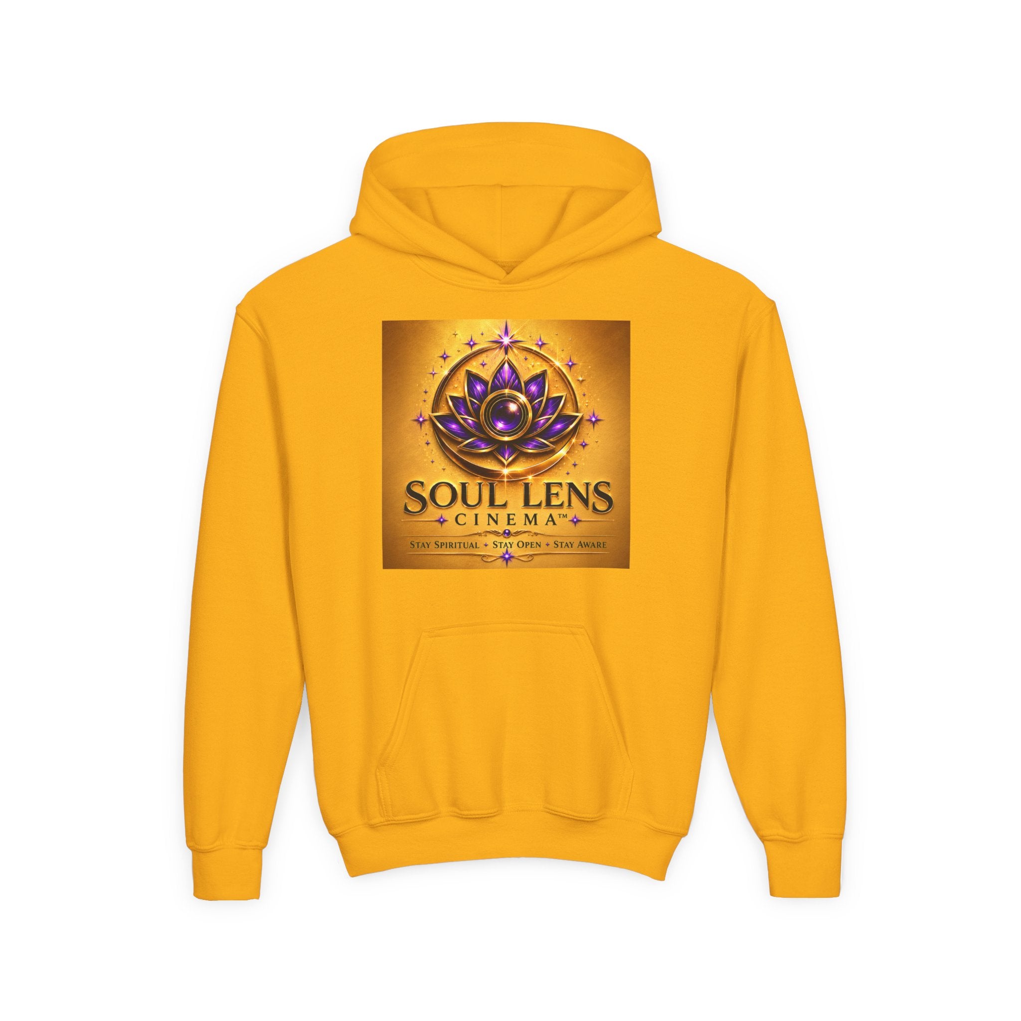 Soul Lens Cinema Youth Hoodie - Spiritual Lotus Logo Pullover