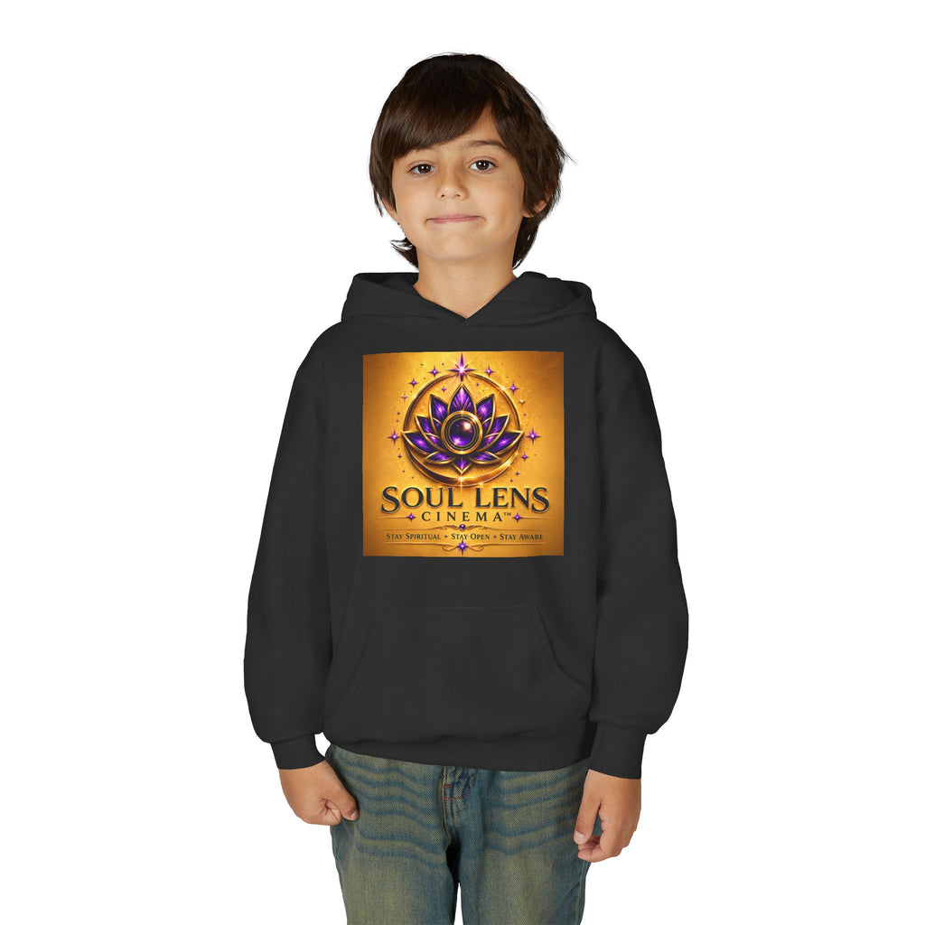 Soul Lens Cinema Youth Hoodie - Spiritual Lotus Logo Pullover