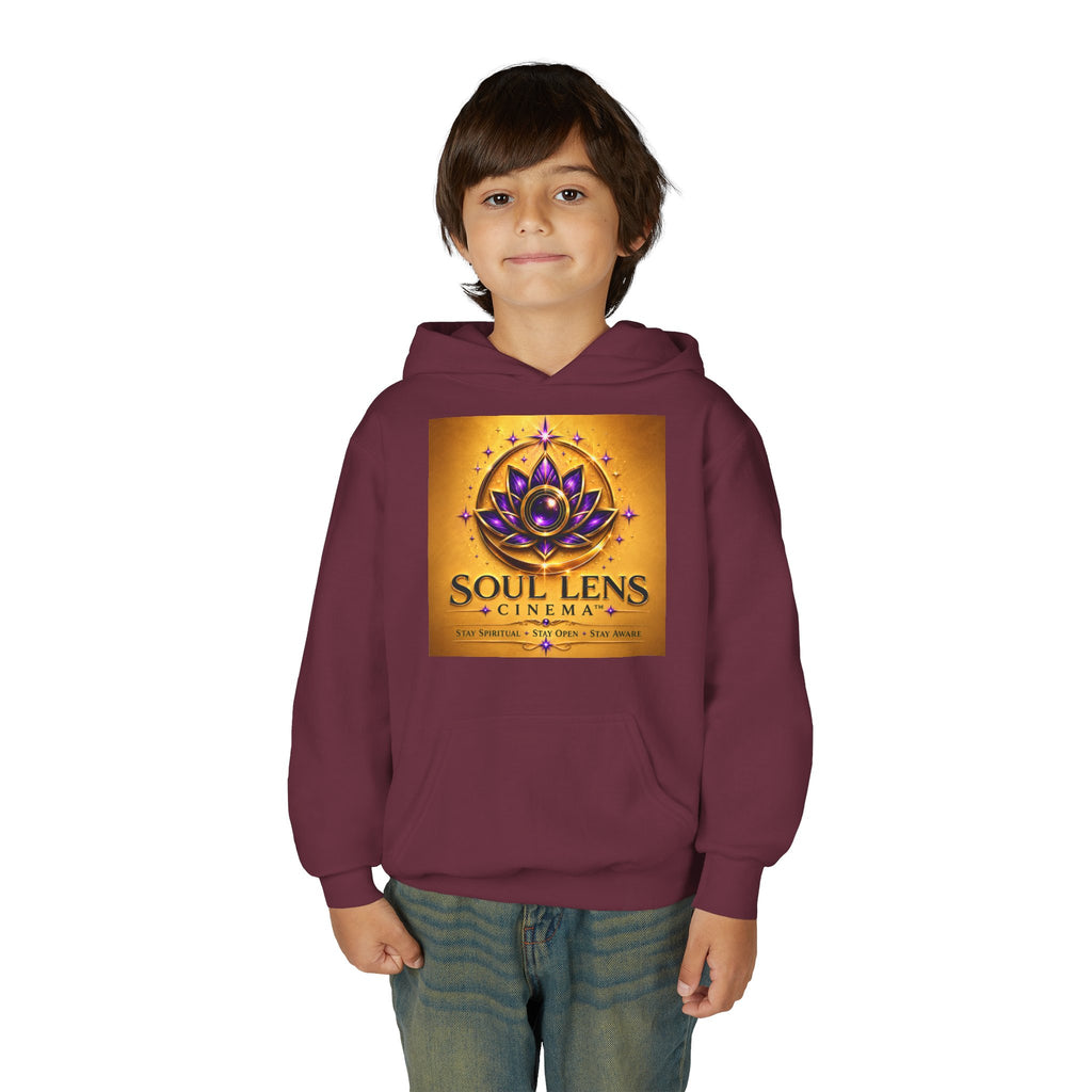 Soul Lens Cinema Youth Hoodie - Spiritual Lotus Logo Pullover