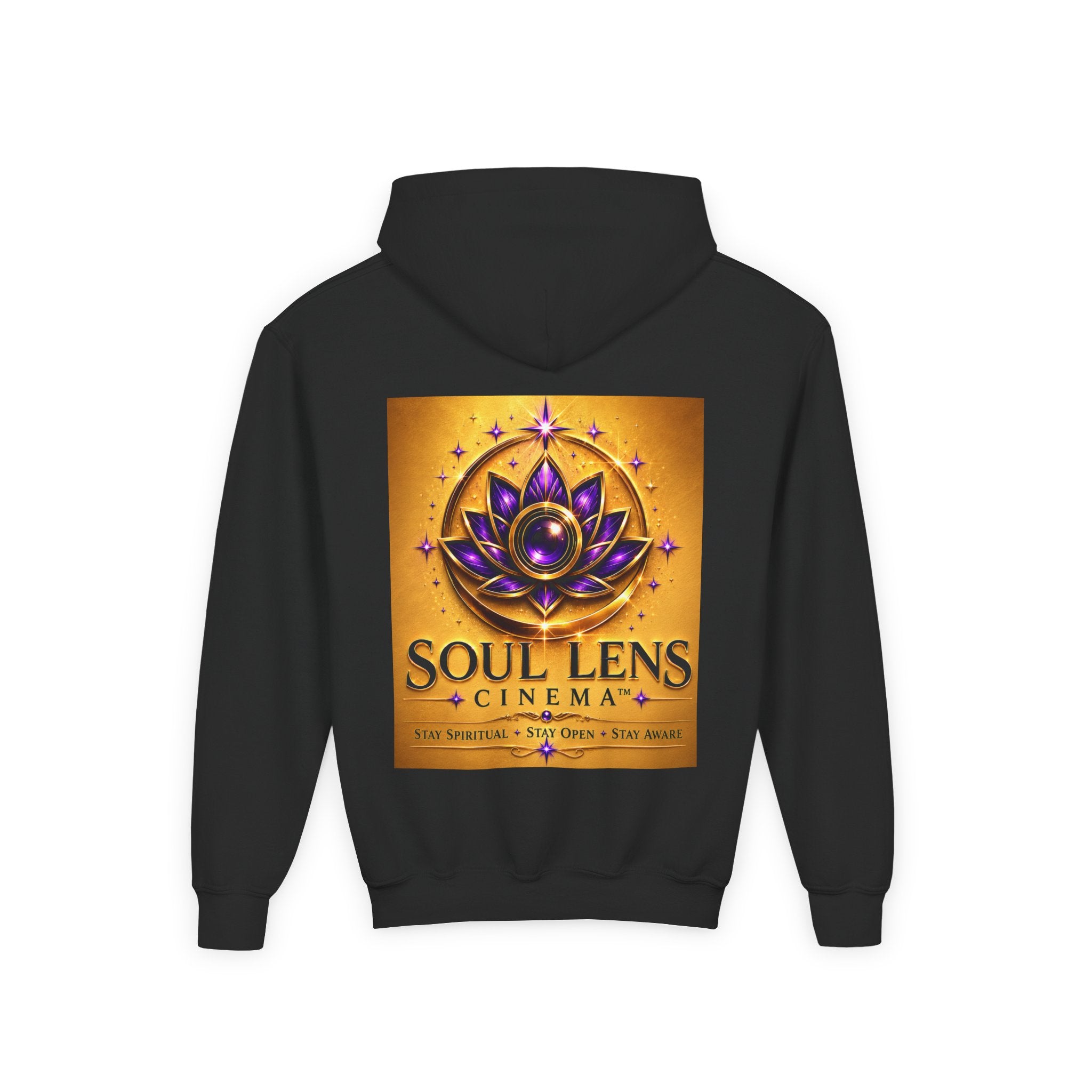 Soul Lens Cinema Youth Hoodie - Spiritual Lotus Logo Pullover