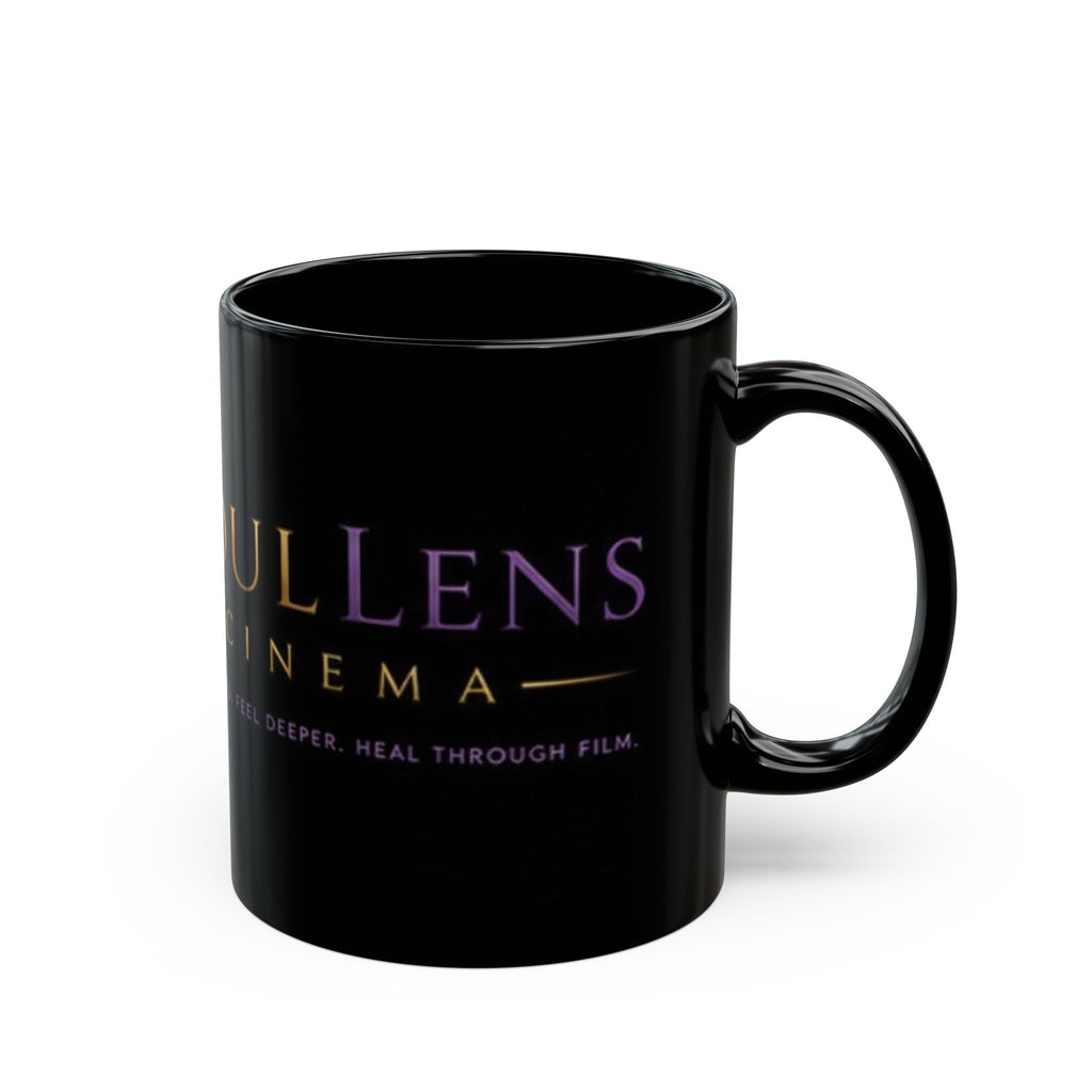 SoulLens Cinema Black Mug — "See Beyond, Feel Deeper" 11/15oz