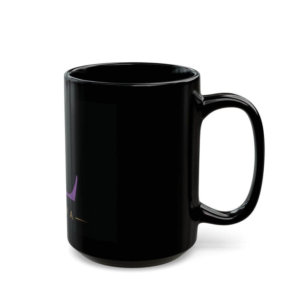 Cinema SL Logo Black Coffee Mug – Gold & Purple Film Reel Design (11oz, 15oz)