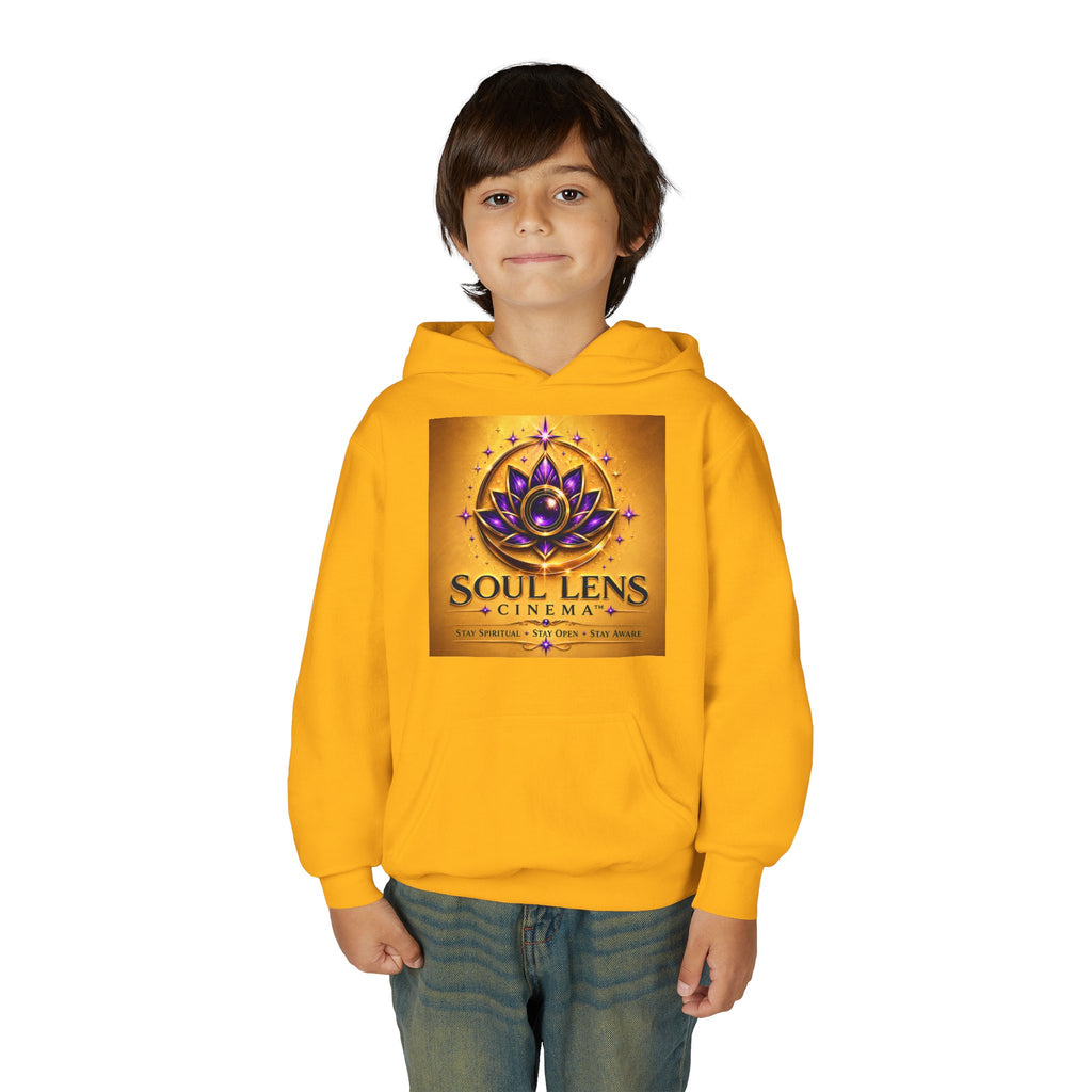 Soul Lens Cinema Youth Hoodie - Spiritual Lotus Logo Pullover