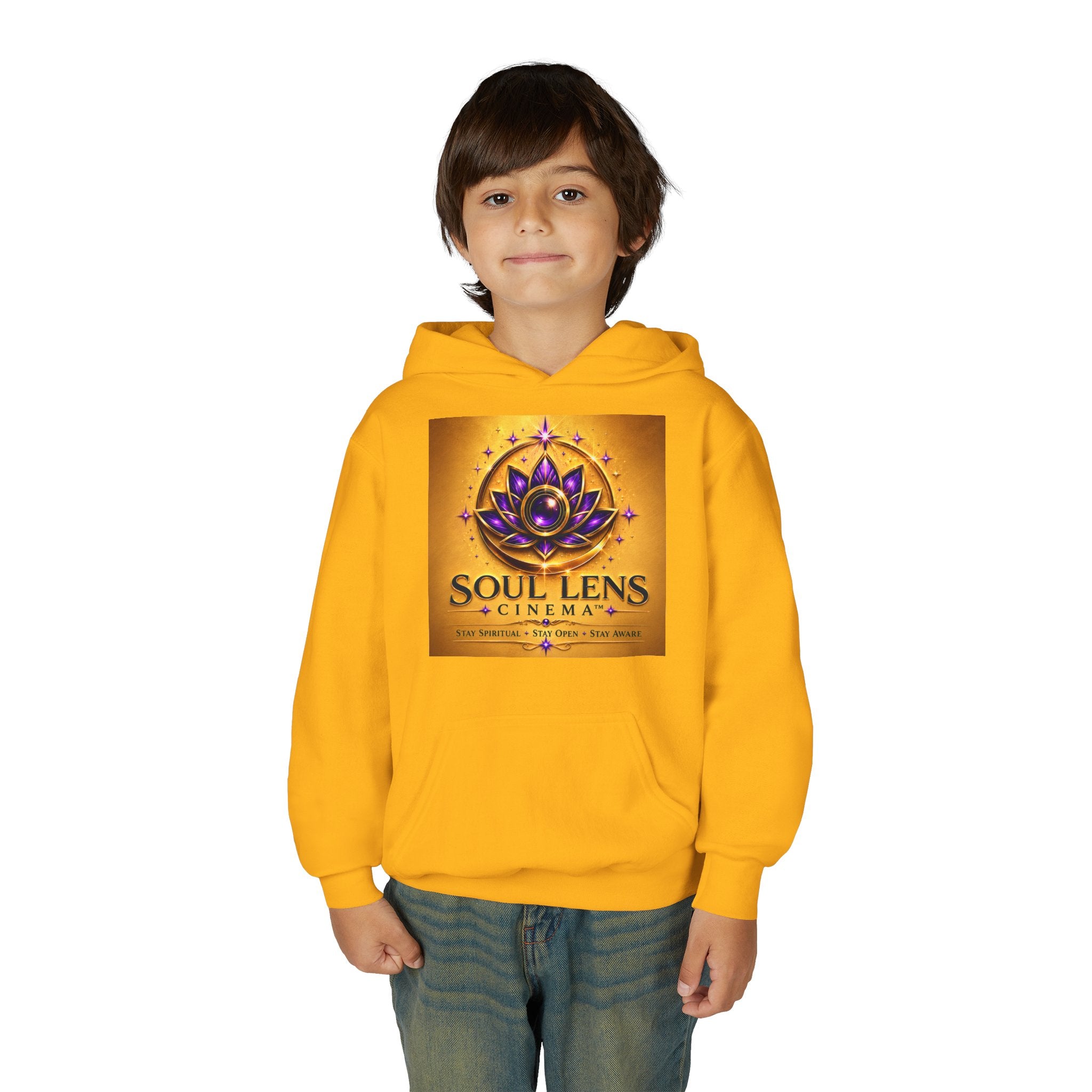Soul Lens Cinema Youth Hoodie - Spiritual Lotus Logo Pullover