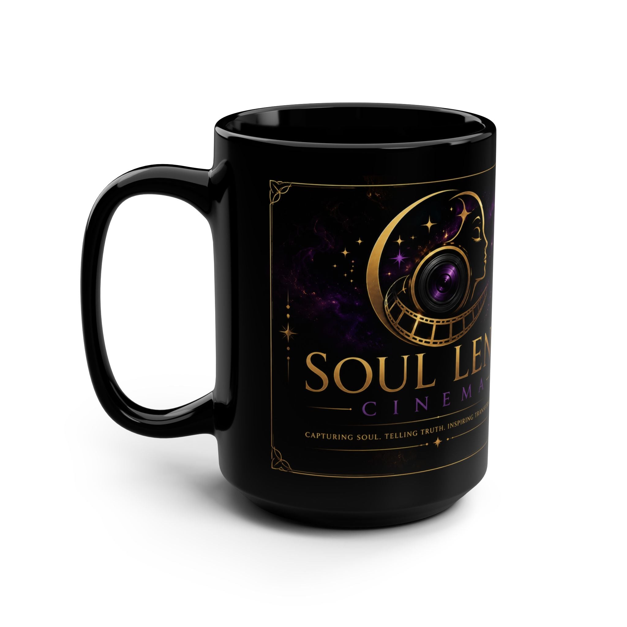 Black 15oz Coffee Mug — Soul Lens Cinema Inspirational Design