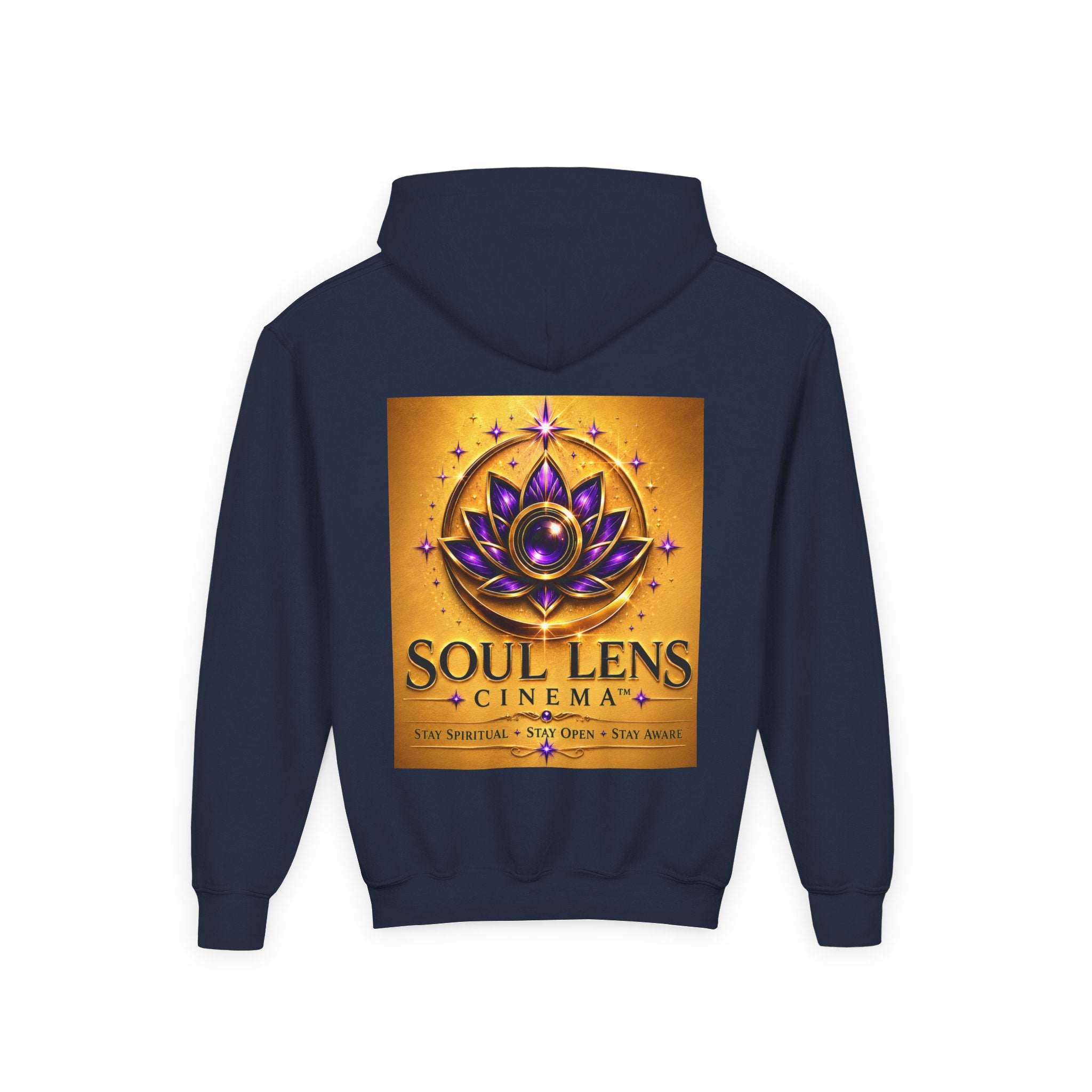 Soul Lens Cinema Youth Hoodie - Spiritual Lotus Logo Pullover