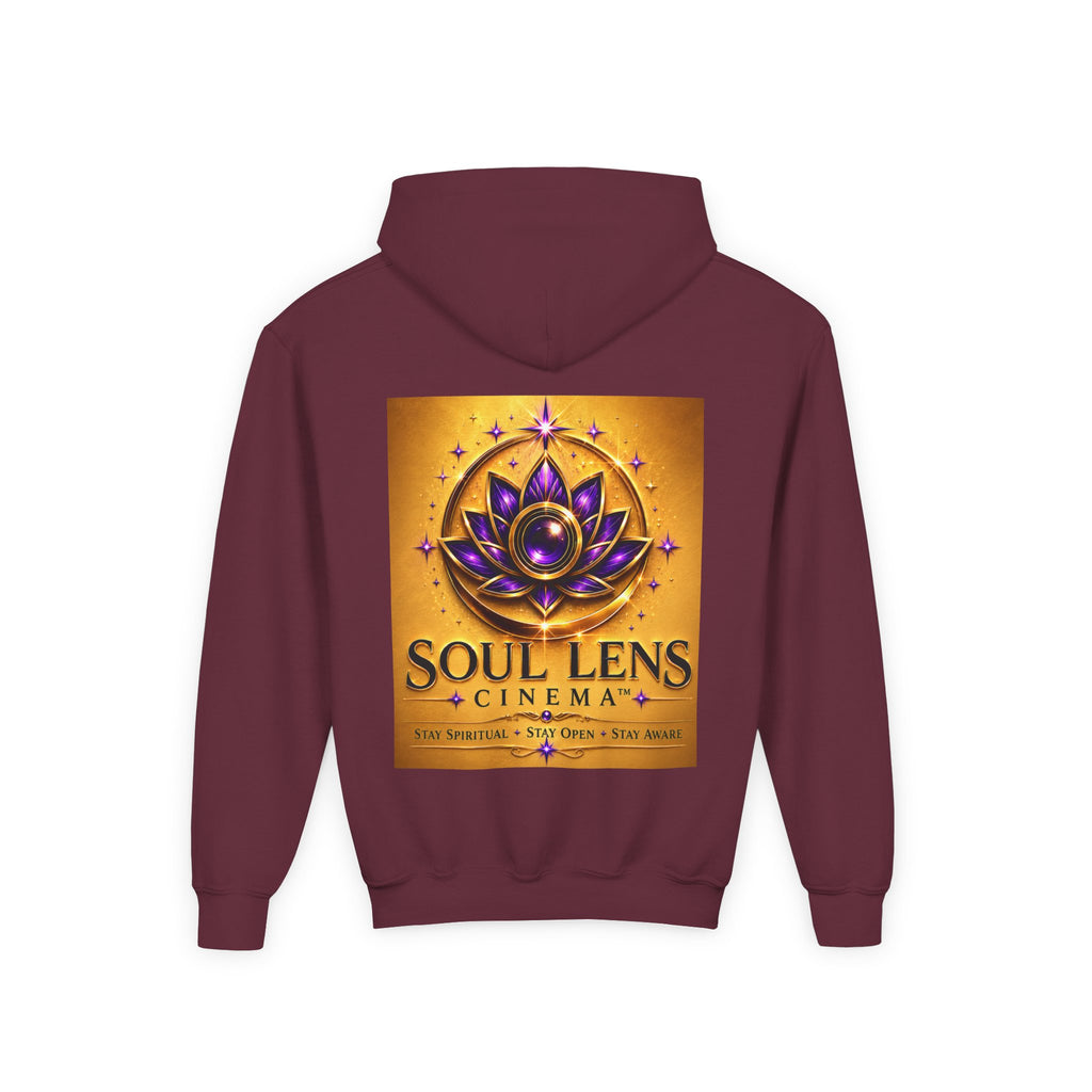 Soul Lens Cinema Youth Hoodie - Spiritual Lotus Logo Pullover