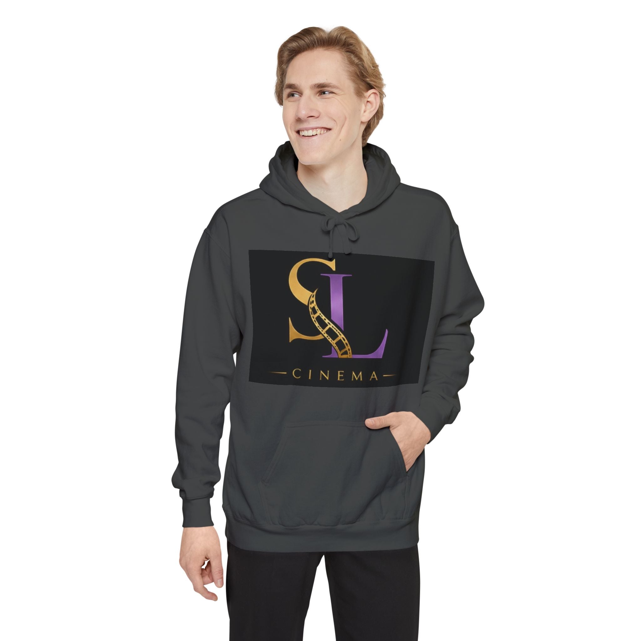 Cinema SL Logo Hoodie - Vintage Film Reel Graphic Pullover