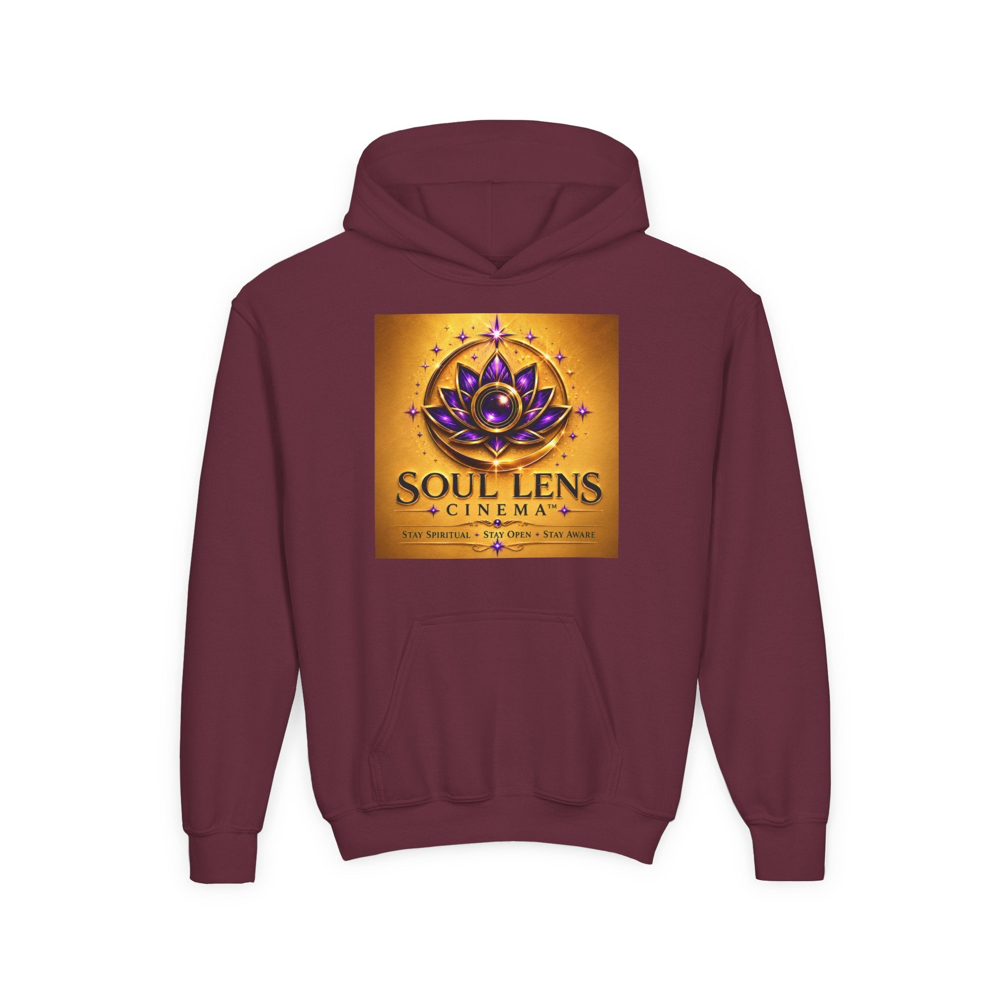 Soul Lens Cinema Youth Hoodie - Spiritual Lotus Logo Pullover
