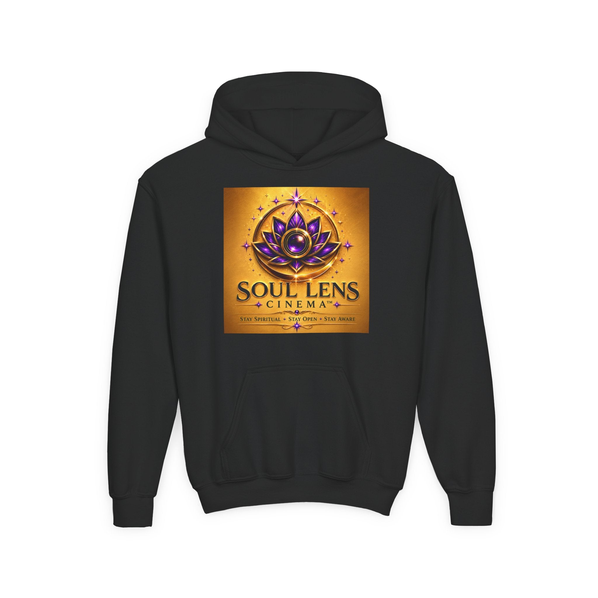 Soul Lens Cinema Youth Hoodie - Spiritual Lotus Logo Pullover