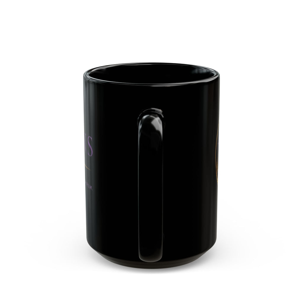 SoulLens Cinema Black Mug — "See Beyond, Feel Deeper" 11/15oz