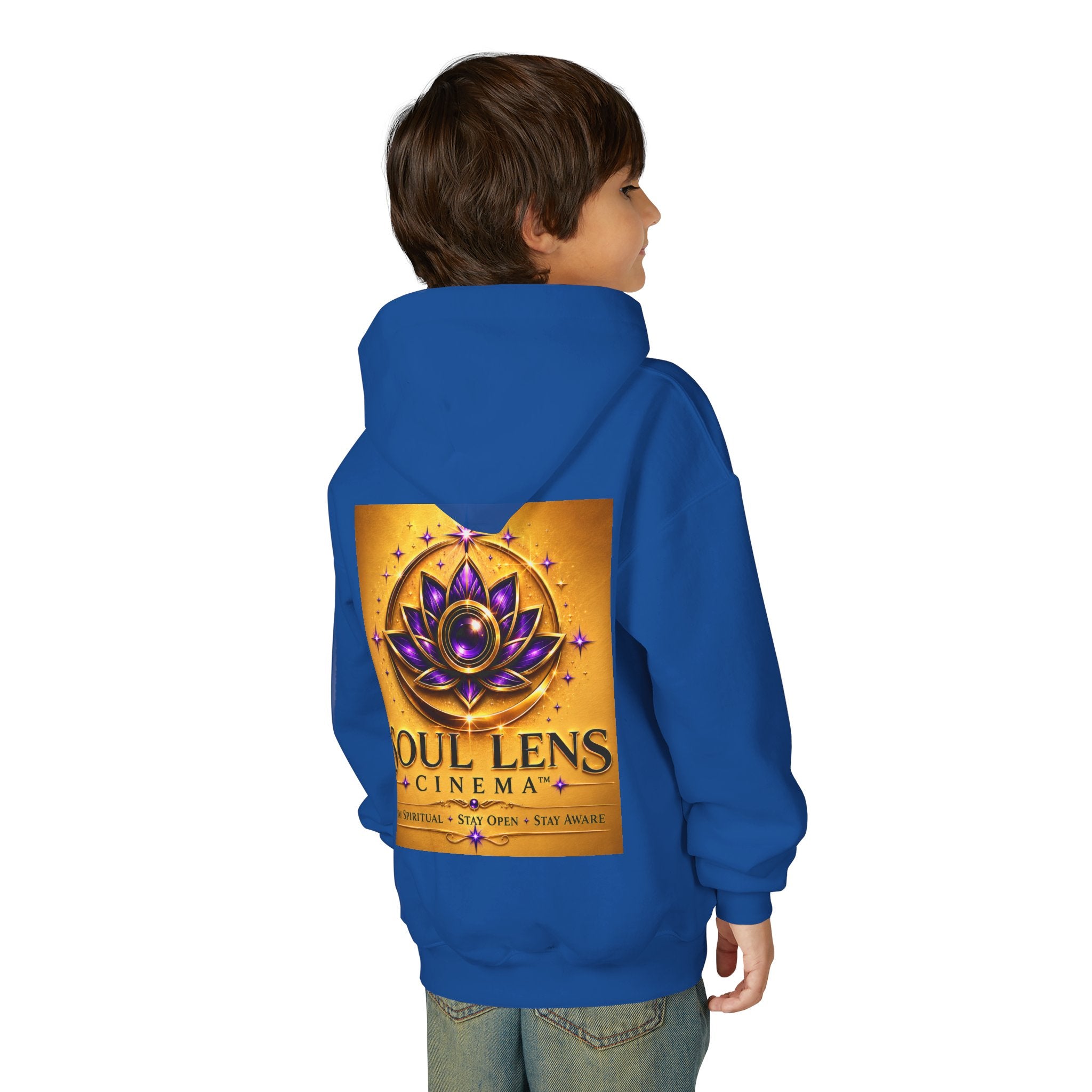 Soul Lens Cinema Youth Hoodie - Spiritual Lotus Logo Pullover