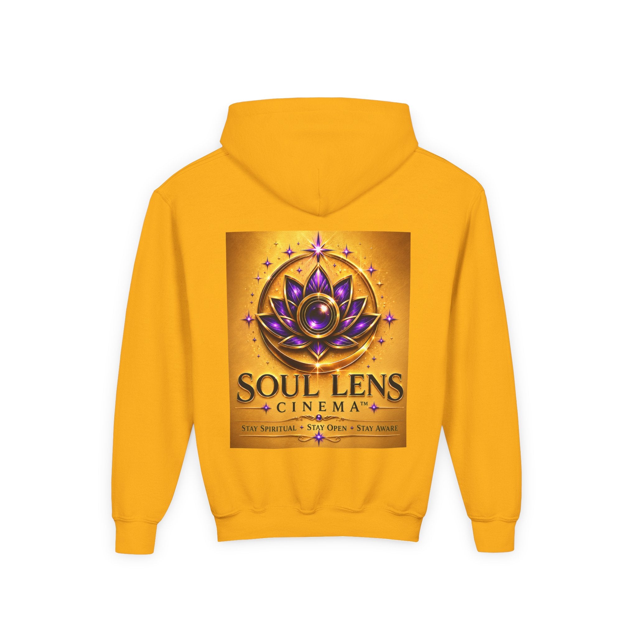 Soul Lens Cinema Youth Hoodie - Spiritual Lotus Logo Pullover
