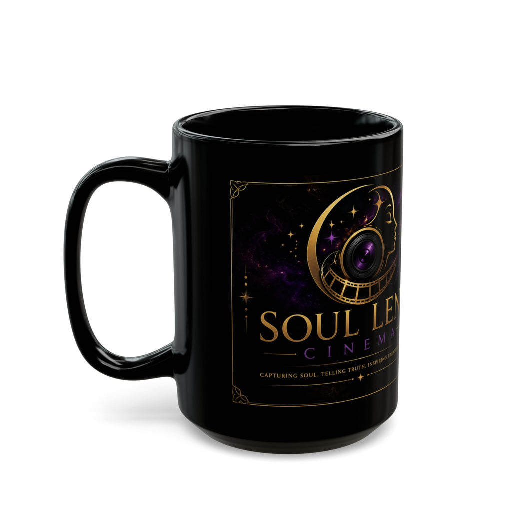 Inspirational Soulful Coffee Mug — 'Soul Full, Deep Thoughts' Black Ceramic Mug (11oz/15oz)